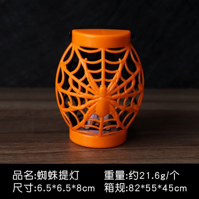 Hand lantern venue atmosphere layout props LED colorful electronic skull candle light Halloween jack-o '-lantern