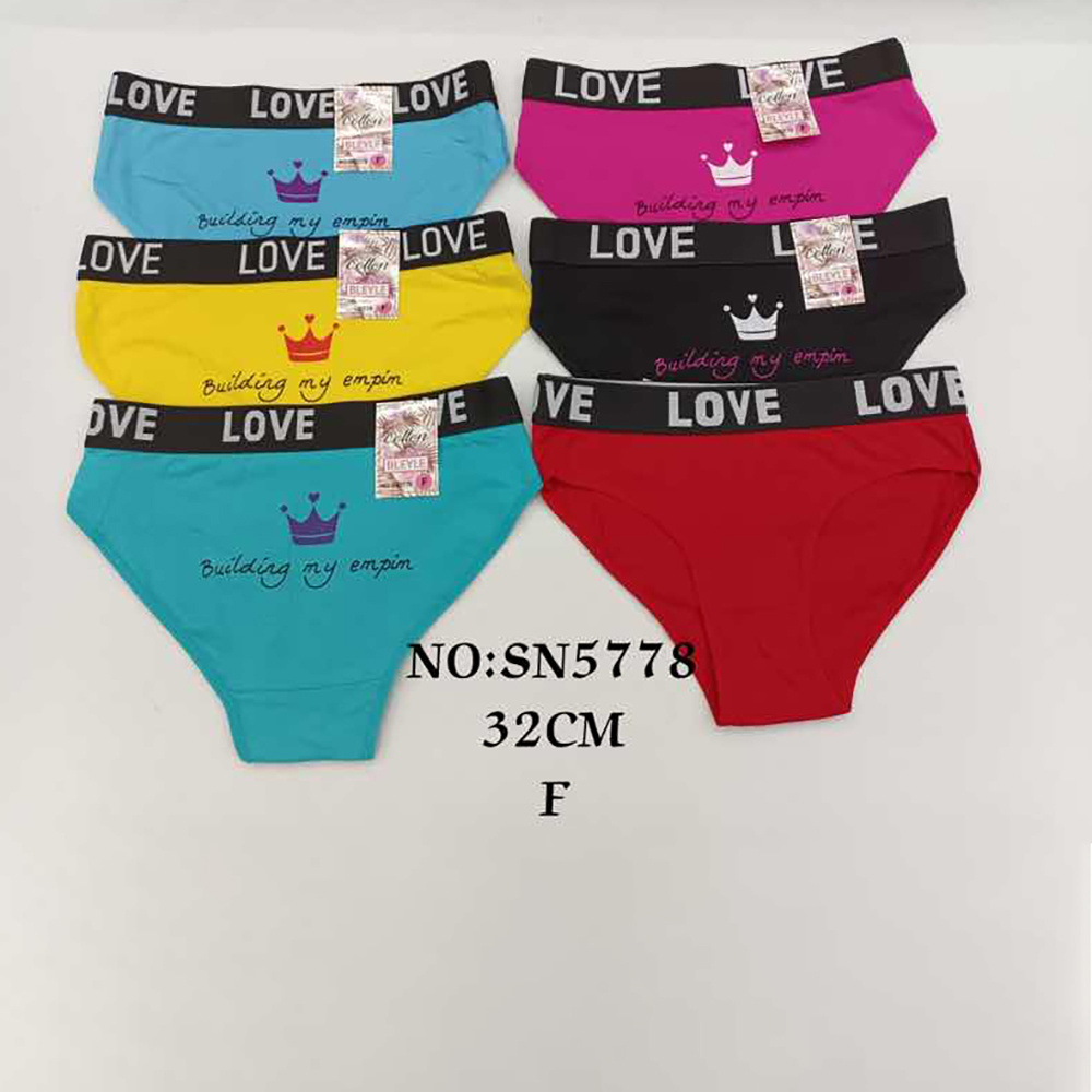 Hot Selling New Crown Letter Design Women's Underwear, High-quality Cotton Panties That is Skin Friendly and Breathable