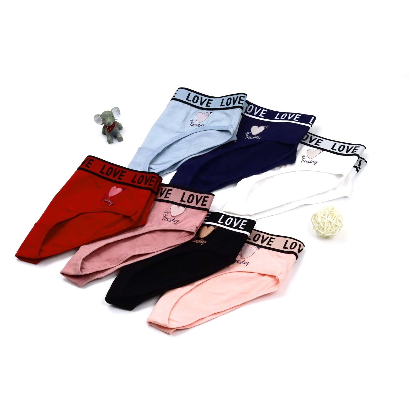 Wholesale Underwear Women, Private Label Webbing Used Panties for Women, Spandex / Cotton Comfortable Daily Bikini Celana Dalam