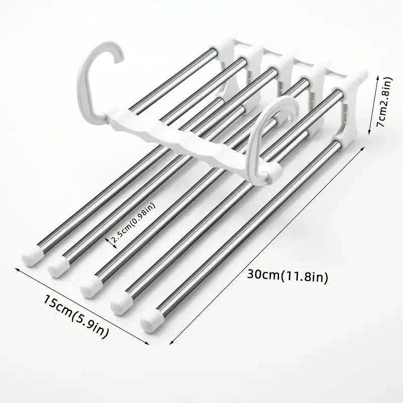 5 tube folding Trousers organize rack multifunctional pants rack storage hanger space saving hanger Jeans rack