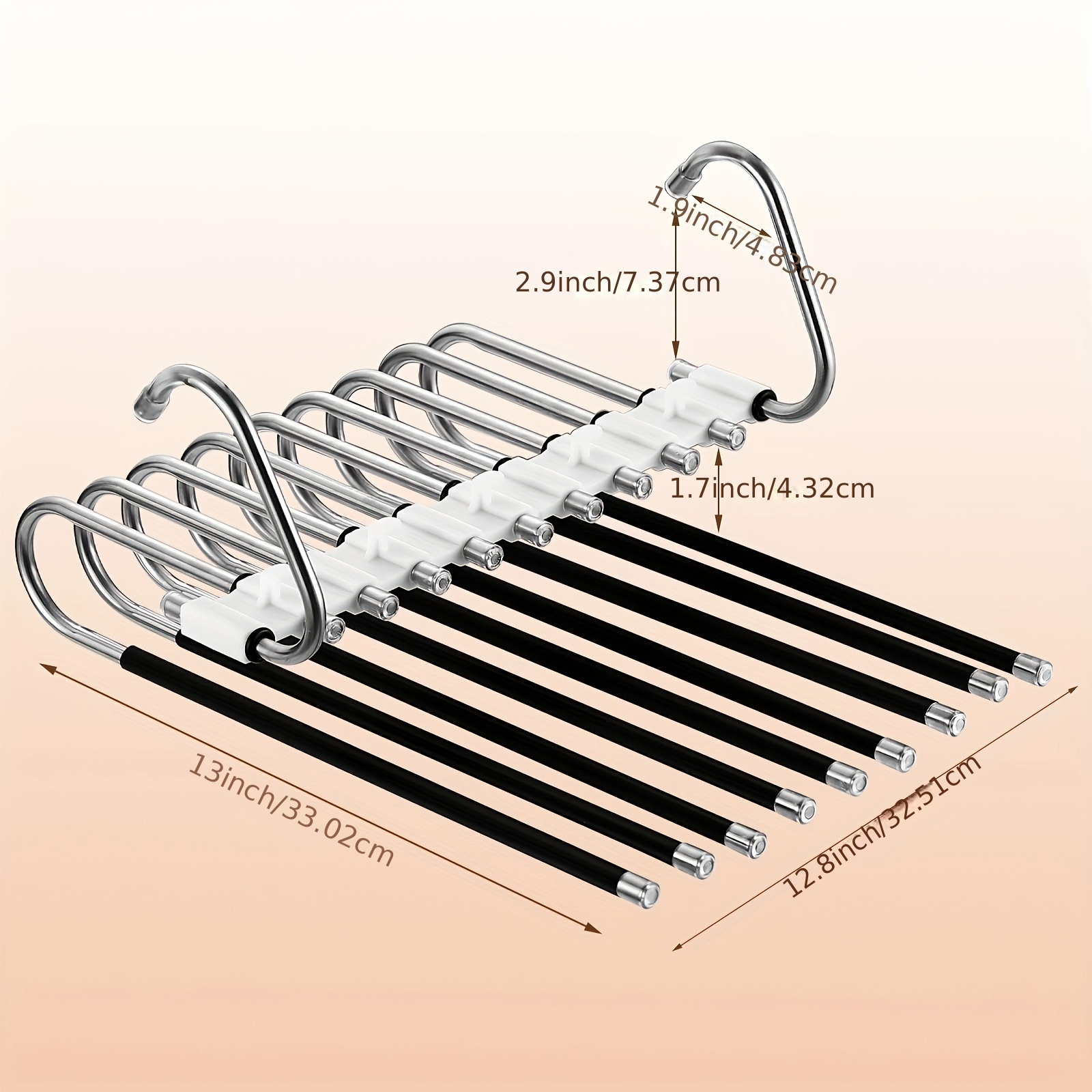 Multifunctional Pants Hanger 5 or 9 Layers Telescopic Magic Folding Hanger for Wardrobe Organizer