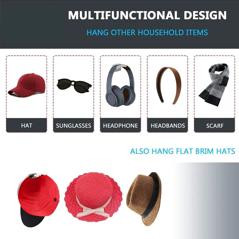 Adhesive Hat Rack Display Hooks Closet Storage Organizer Walladhesive Baseball Hat Hooks