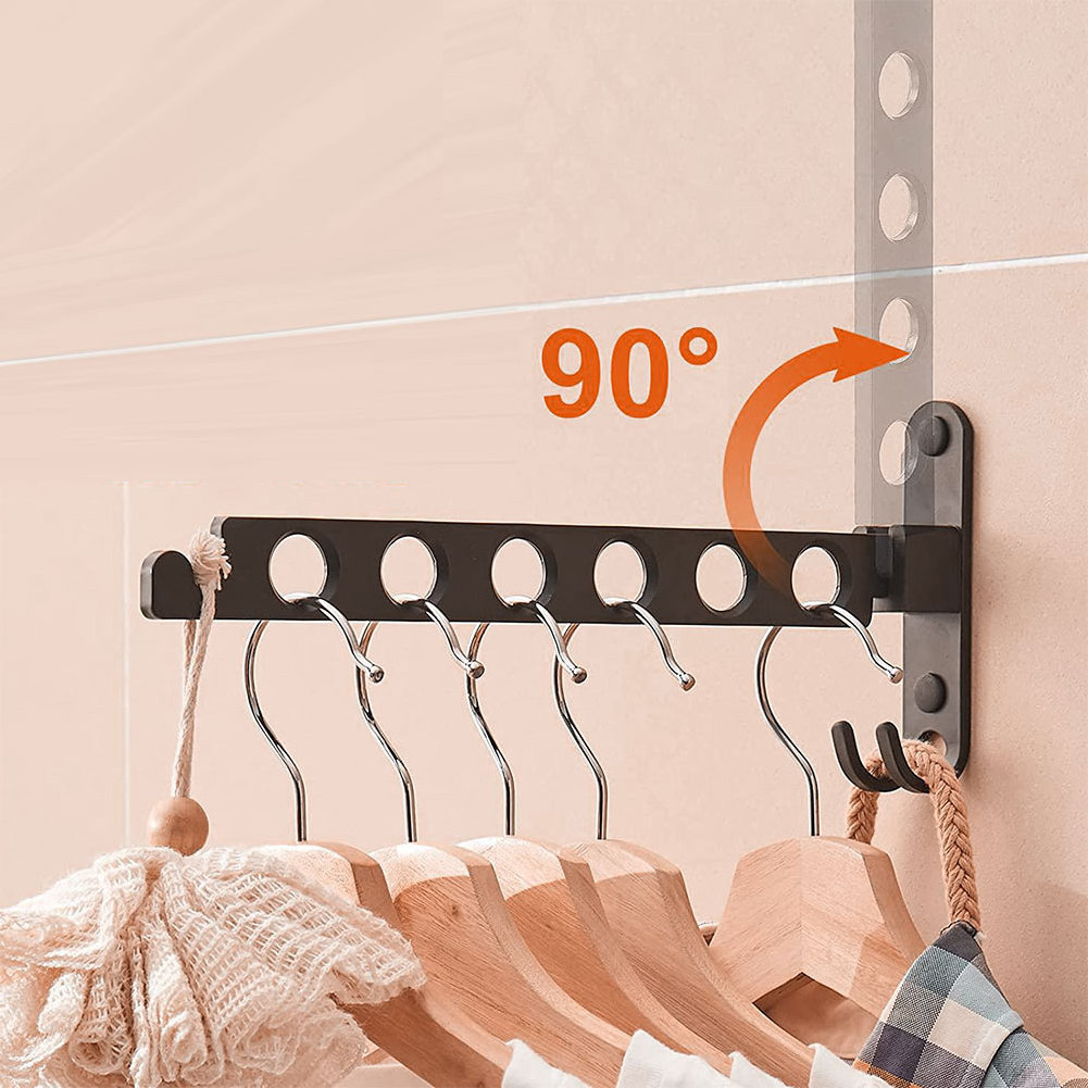 Most Popular Wall Mount Clothes Drying Hanger Foldable Laundry Clothes Rack Balcony Telescopic Tower Rotating Drying Rack