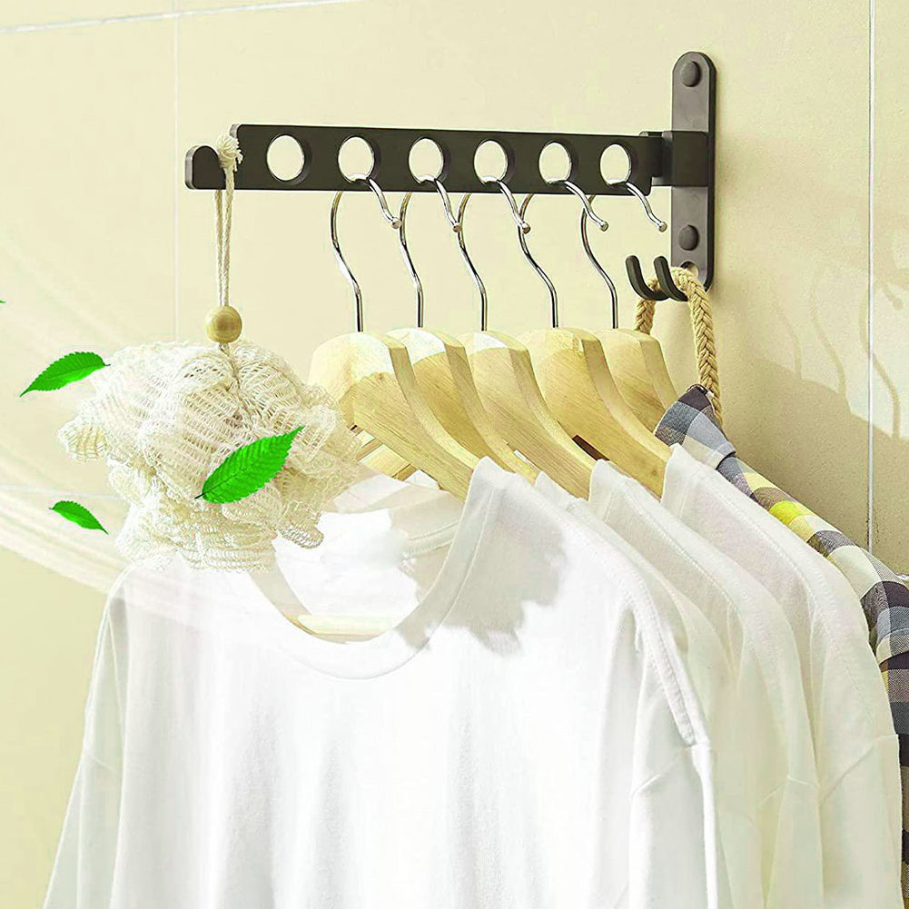 Most Popular Wall Mount Clothes Drying Hanger Foldable Laundry Clothes Rack Balcony Telescopic Tower Rotating Drying Rack