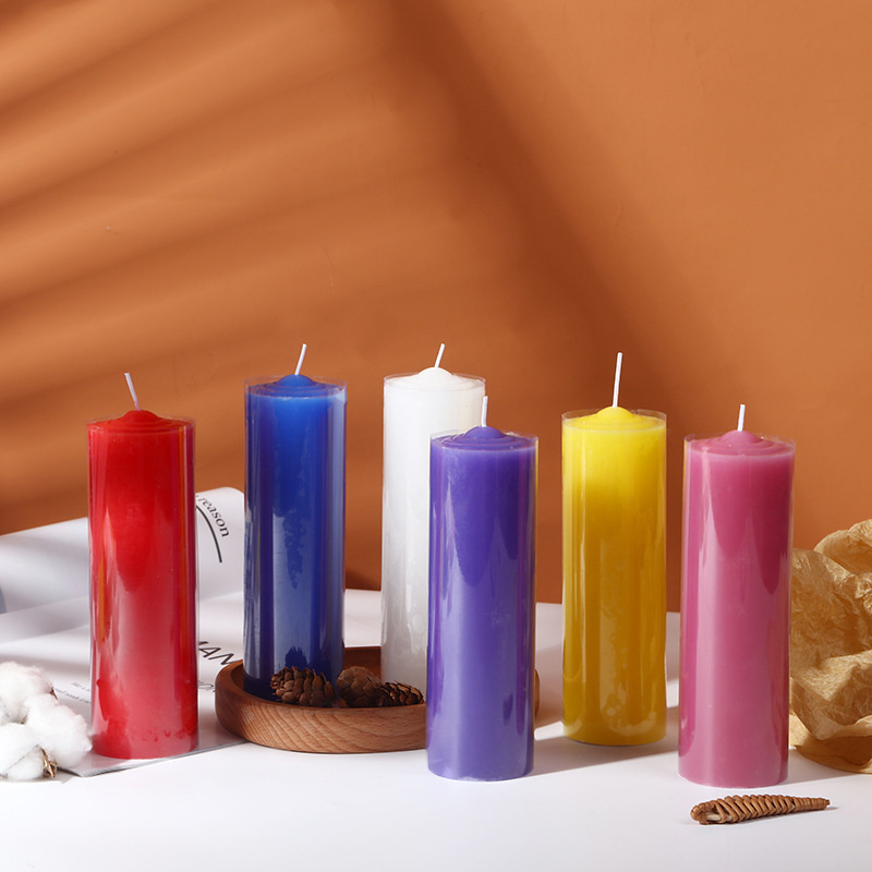 Wholesale Household Manual Emergency Thickened Candles Multi Colors Smokeless Long Pole Large Cylindrical Lighting Candles