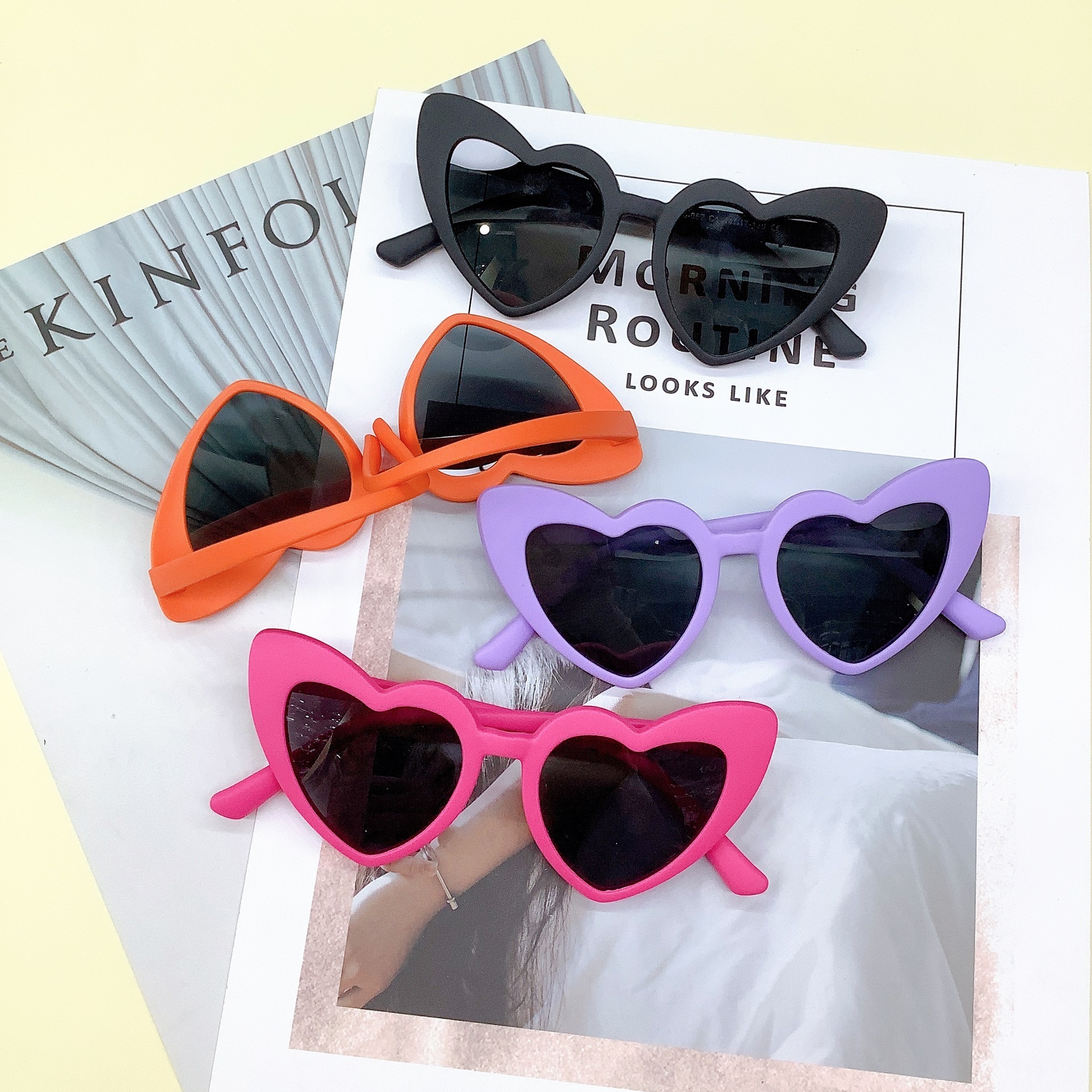 6052 Love Heart Kid Sunny Sunglasses Rubber Flexible Polarized Sunglasses 2024 Extremely High Quality Sunglasses For Kids Girls