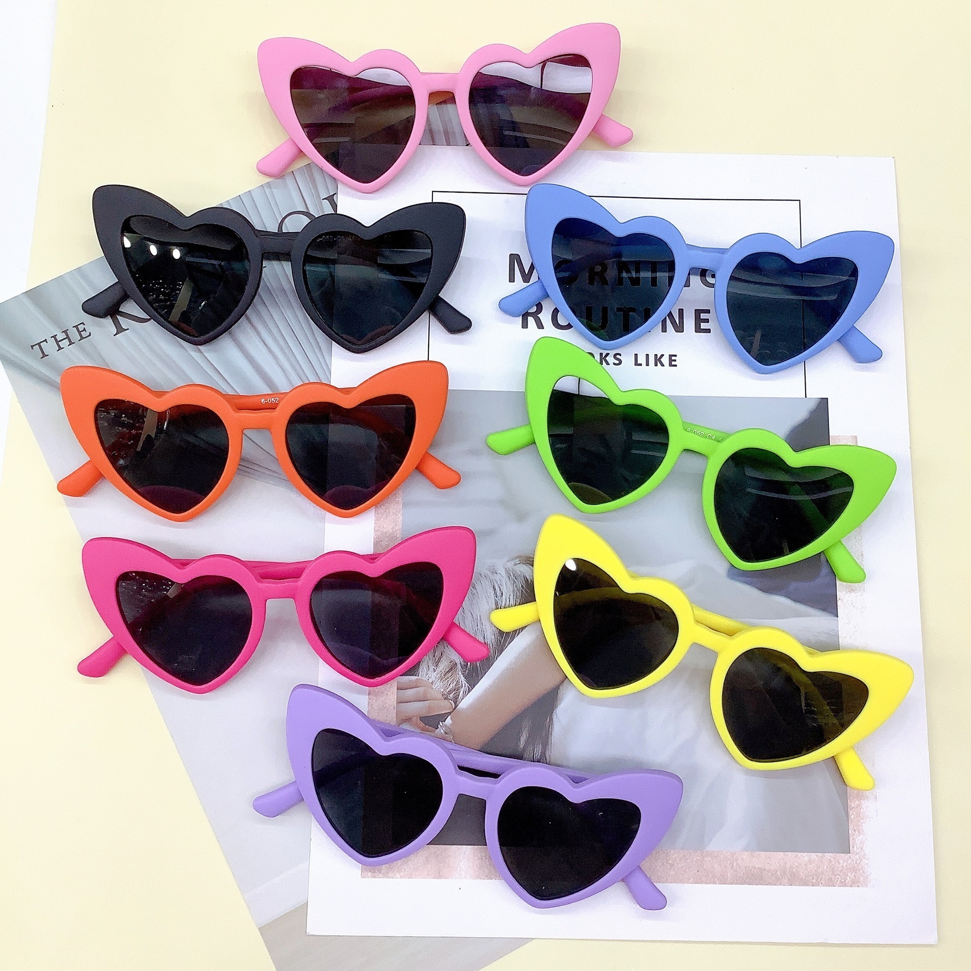 6052 Love Heart Kid Sunny Sunglasses Rubber Flexible Polarized Sunglasses 2024 Extremely High Quality Sunglasses For Kids Girls