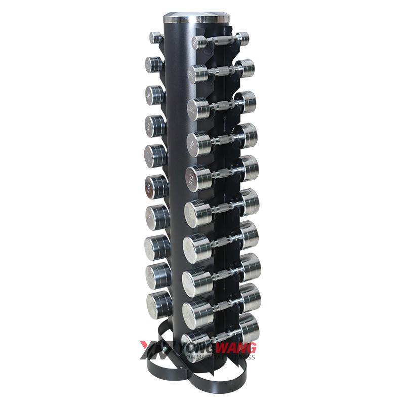 Dumbbell Holder Fitness High Quality Commercial Use Chrome Stand  Dumbbells Rack free weights