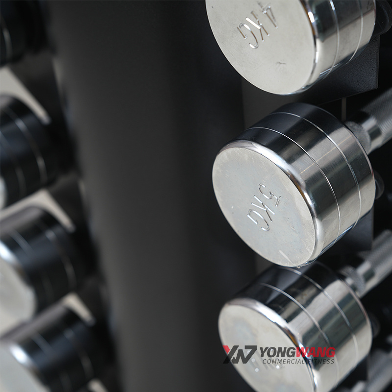 Dumbbell Holder Fitness High Quality Commercial Use Chrome Stand  Dumbbells Rack free weights