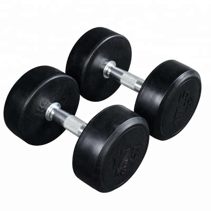 Wholesale home gym bodybuilding fitness equipment rubber dumbbell