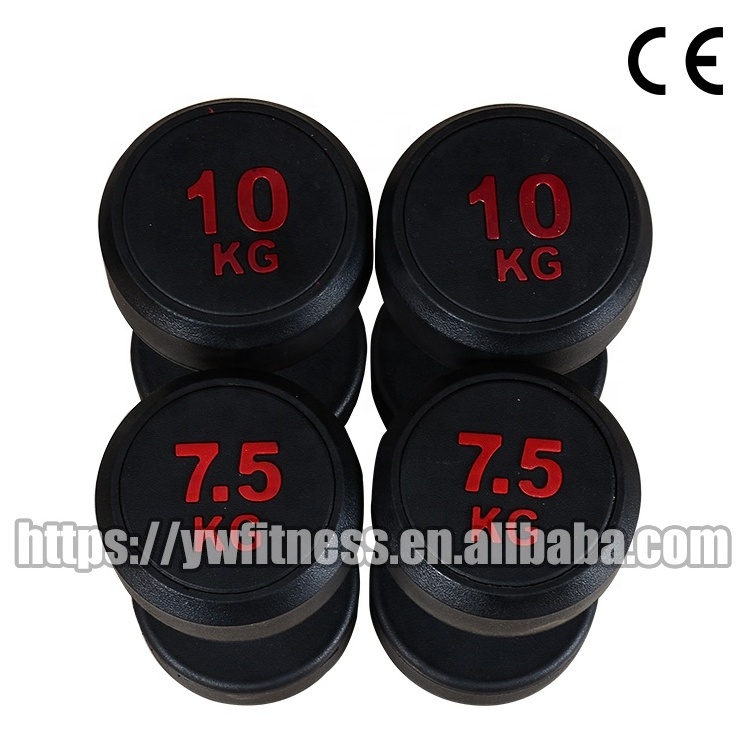 Wholesale home gym bodybuilding fitness equipment rubber dumbbell