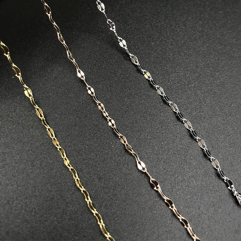 Wholesale stainless steel chain 18k gold chain necklace not lose color with extension