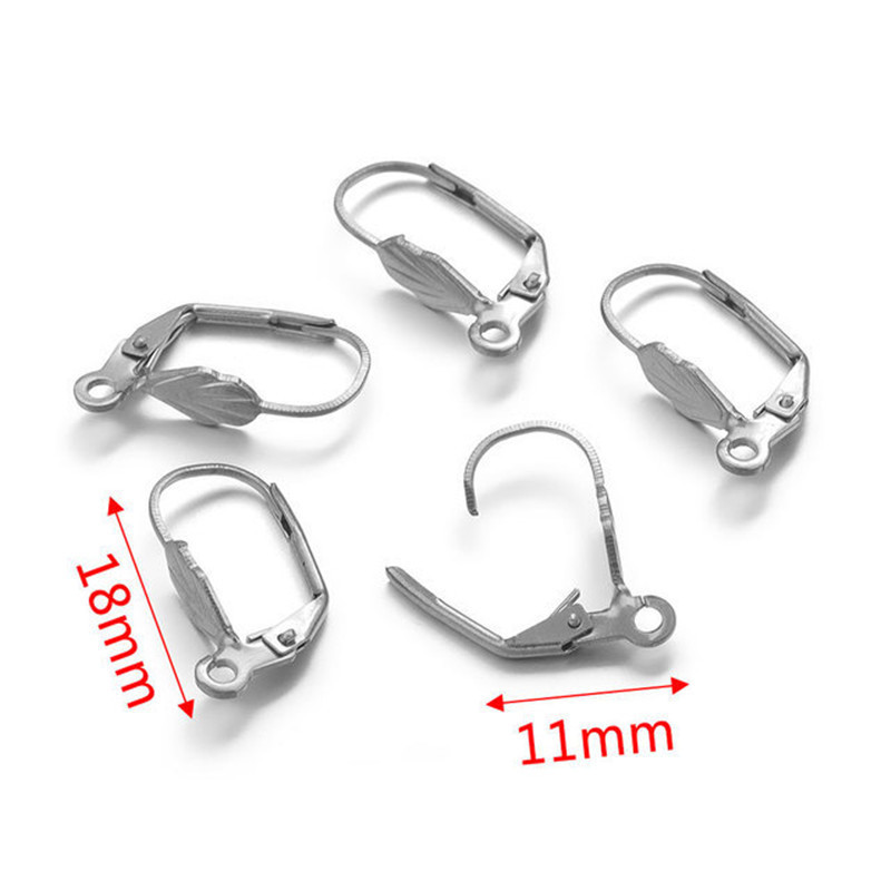 Earring accessories 18k gold filled stainless steel earring hooks for jewellery making