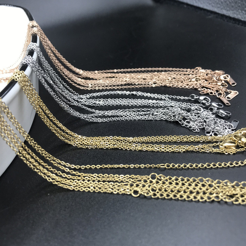 Wholesale stainless steel chain 18k gold chain necklace not lose color with extension