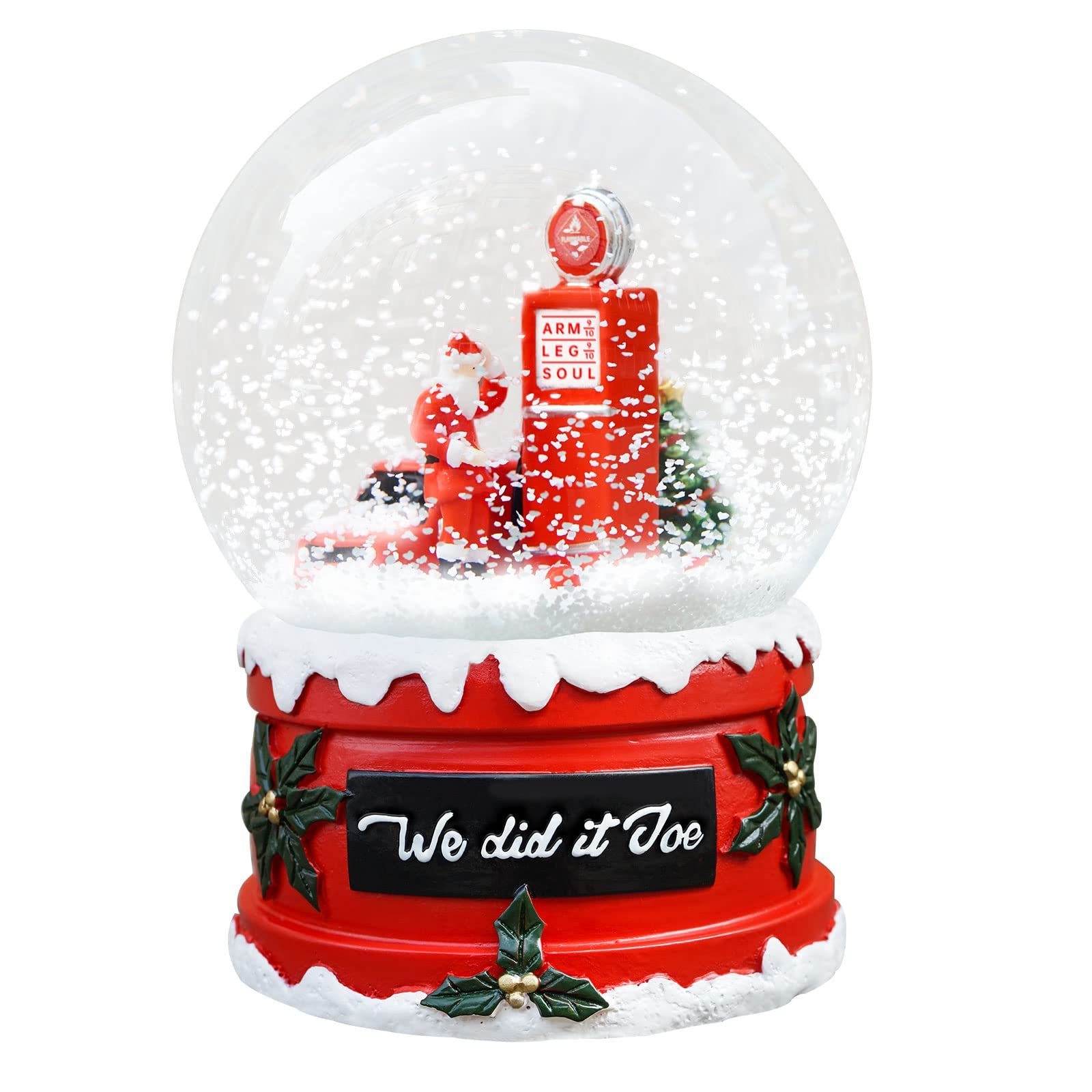 Snow Globe Merry Christmas Crystal Ball Clockwork Music Box Hilarious Halloween Glass Snowball Gift for Kids