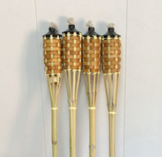 Wholesale new outdoors Lighting Bamboo Tiki Torches Cheap High quality 1.2m bamboo torch