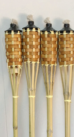 Wholesale new outdoors Lighting Bamboo Tiki Torches Cheap High quality 1.2m bamboo torch