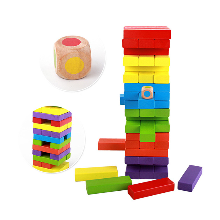 hot selling 2023 custom educational toy set Stack height wooden domino toy children toy dominoes sublimation domino set game