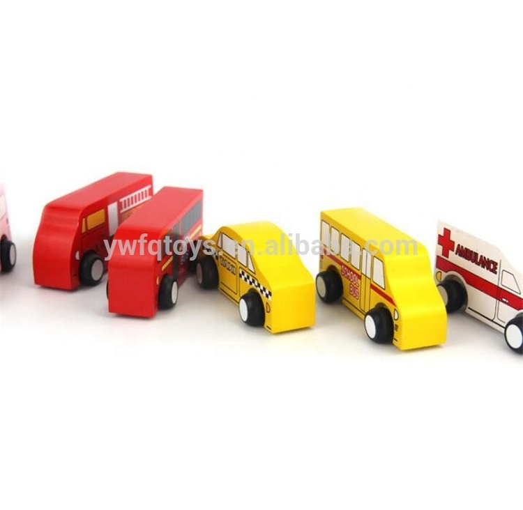 FQ new wooden small truck wooden magnetic car OEM pick up truck magnetic wood car toys