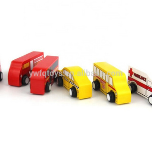 FQ new wooden small truck wooden magnetic car OEM pick up truck magnetic wood car toys