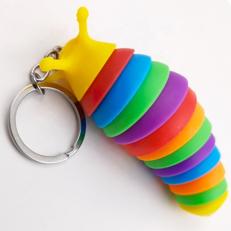 Pop Fidget Toys Rainbow Slug Articulated Finger Spinning Stress relief Snail Friendly Sensory Toys Fidget Slug