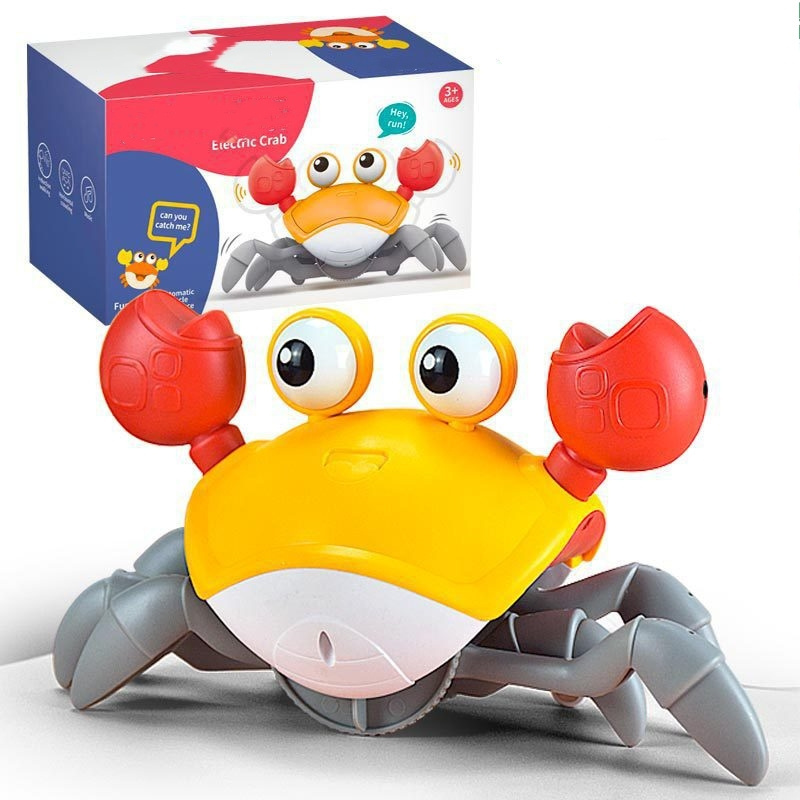 2024 Hot Selling Toys Musical Crawling Crab Interactive Tummy Time Toy Musical Toys for Kids