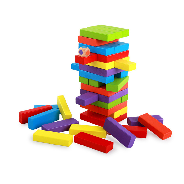 hot selling 2023 custom educational toy set Stack height wooden domino toy children toy dominoes sublimation domino set game