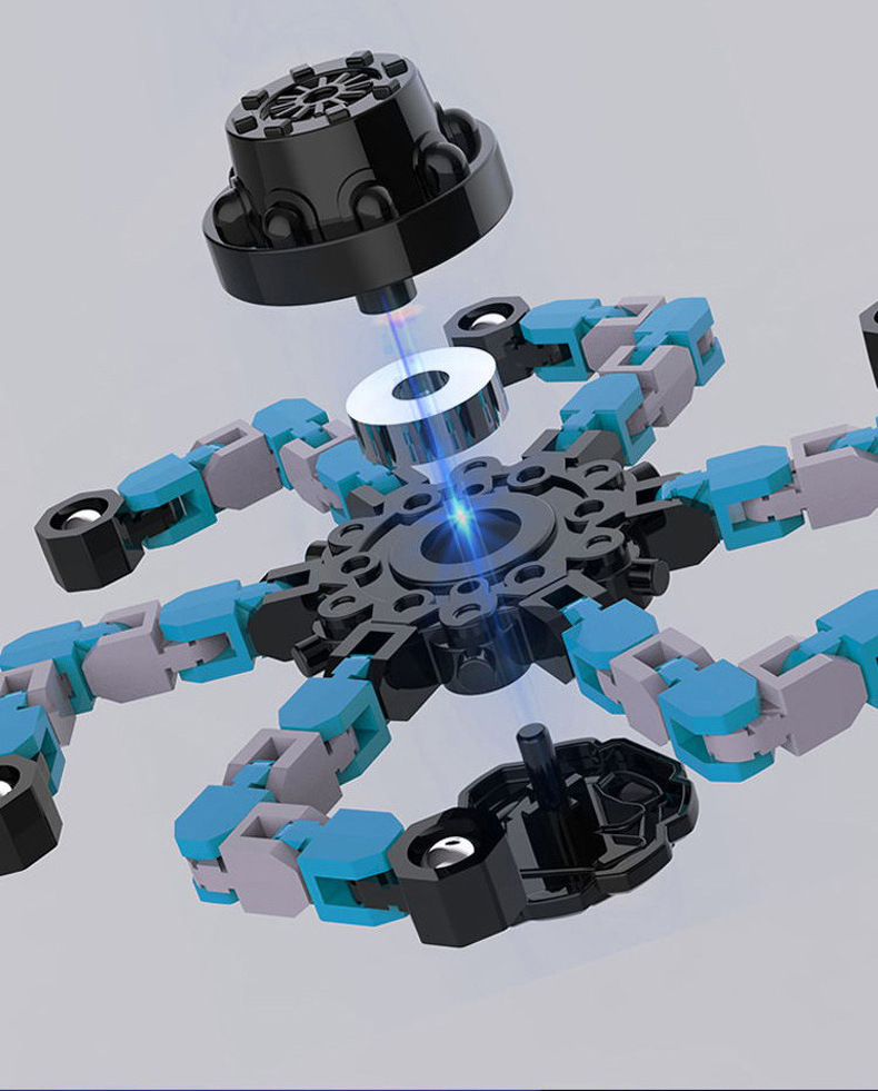 New FreeSample Fidget Spinner Transformable Chain Robot Toy Mechanical Fingertip Spinner For Adults And Kids Fidget Spinner