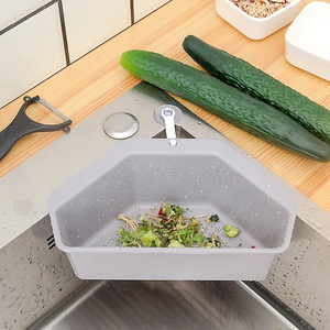 2024 Hot Selling Kitchen Tools Silicone Sink Rack Over-the-Sink Storage Drying Drain Antirust Dish Storage Basket