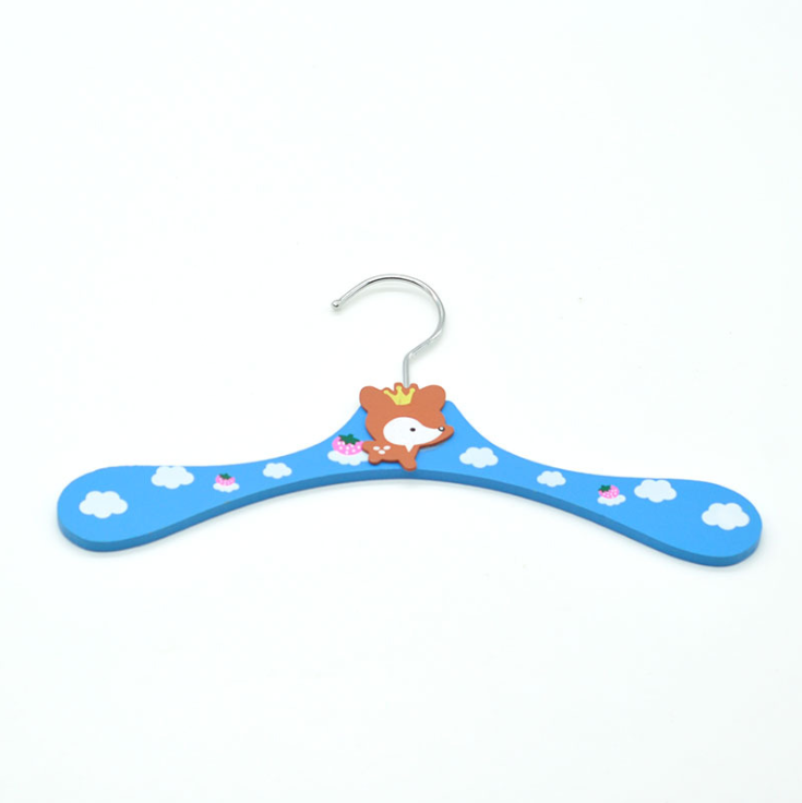 cute pattern wood natural baby coat hangers coat hanger wholesale kids coat hanger stand