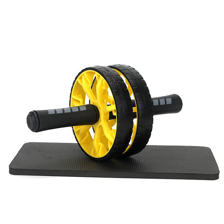 Hot Selling Abdominal Wheel Roller ABS Fitness Equipment Wheel with Thick Knee Pad Mat Ab Power Wheel Roller