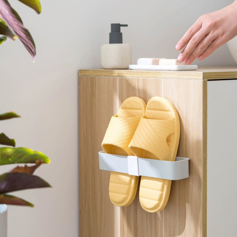 Nordic Wall-mounted Hanging Punch-free Cabinet Shoe Storage Showing Shoe Racks For Bathroom