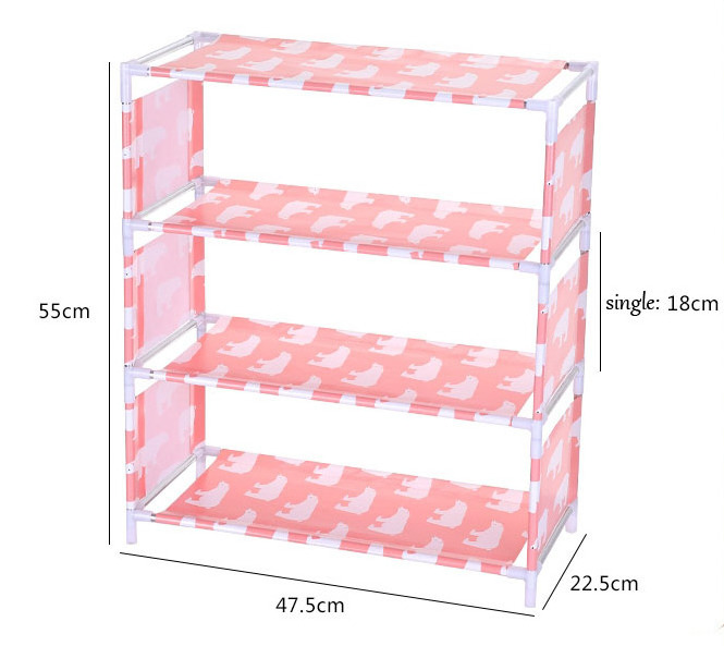 DIY Stainless Steel Metal PP Combine Cotton Cabinet Shoe Rack Organizer Shoe Racks