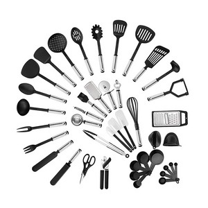 Heat-Resistant 42pcs stainless steel nylon cooking utensils set kitchen utensils set utensil set