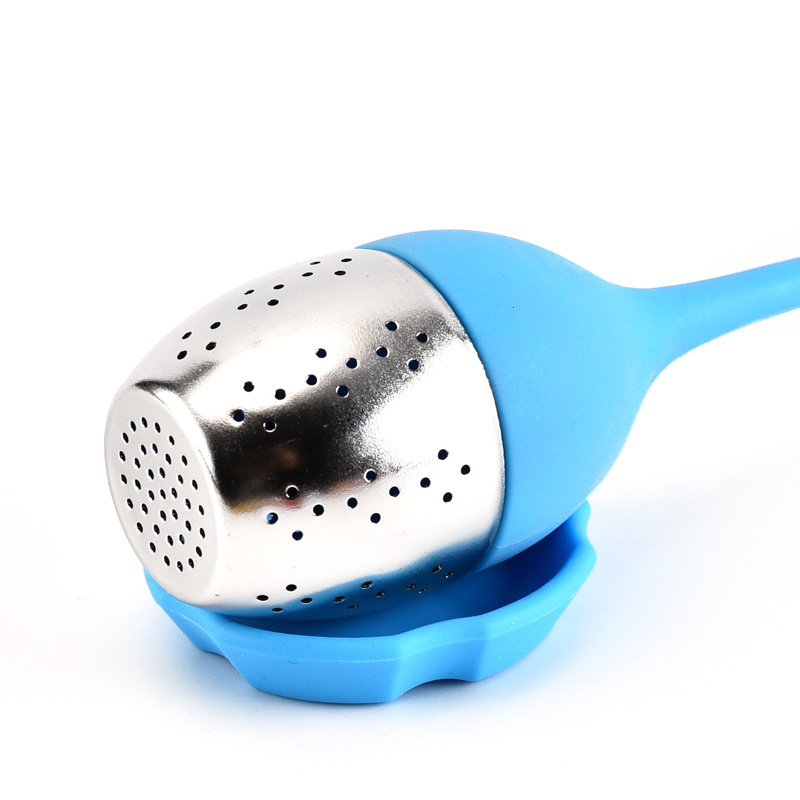 Premium High Quality Loose Leaf Lotus Flower Design Silicone Tea Strainer Infuser Diffuser Stainless Steel Tea Filter