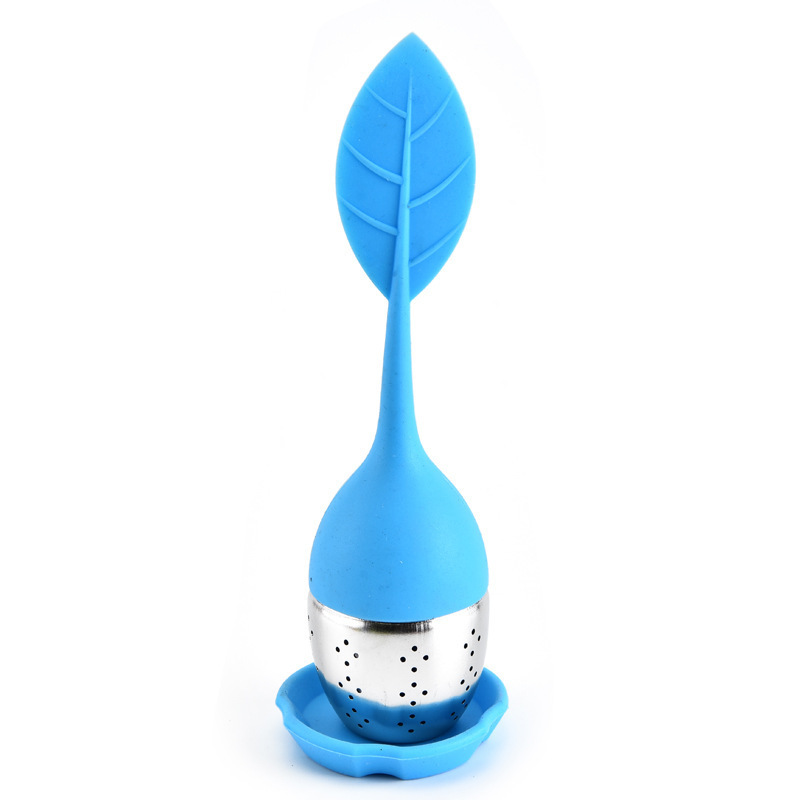 Premium High Quality Loose Leaf Lotus Flower Design Silicone Tea Strainer Infuser Diffuser Stainless Steel Tea Filter