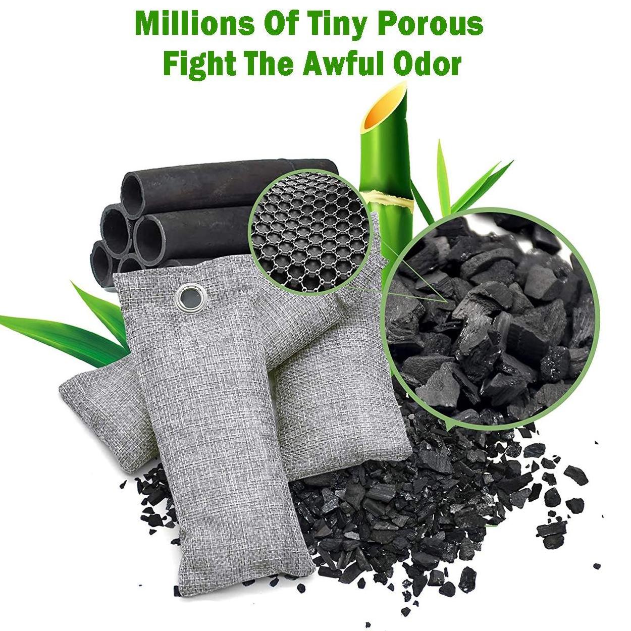 Hot Sale 100g Shoe Freshener Shoe Activated Charcoal Bags Car Odor Absorber Bamboo Charcoal Air Purifying Bag