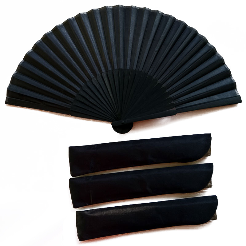 Chinese Style Black Vintage Hand Fan Folding Fans Dance Wedding Party Favo Dance Party Folding Fans