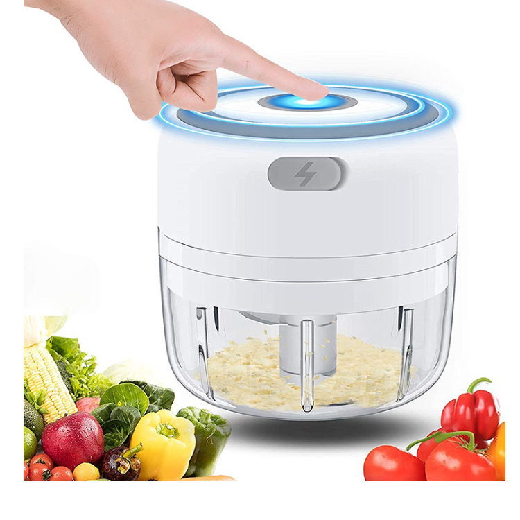 Automatic Dropshipping Wireless USB Charging Electric Mini Garlic Crusher Press Blender Grinder Garlic Chopper