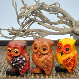 Hot Sale Wooden Owl Musical Owl ornaments Wooden Crafts For Kids