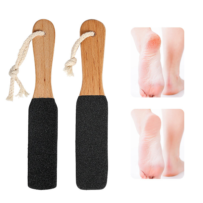 2023 High Quality Foot Brush Exfoliating Dead Skin Brush Wooden Handle Pumice Stone Feet Brush