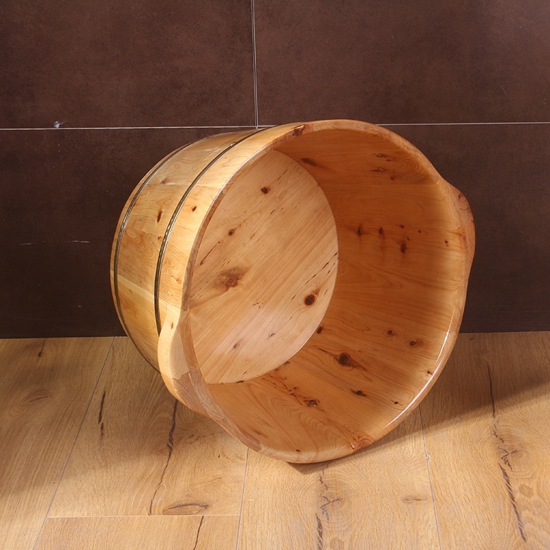 Factory wholesale solid wooden barrel bathtub portable wooden bathtub indoor wooden barrel bath tub