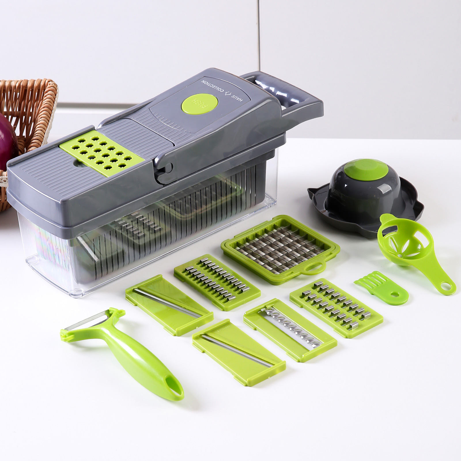 Kitchen tool 16 in 1 multifunctional slicer manual mandoline food Vegetable Chopper Cutter Onion cutter