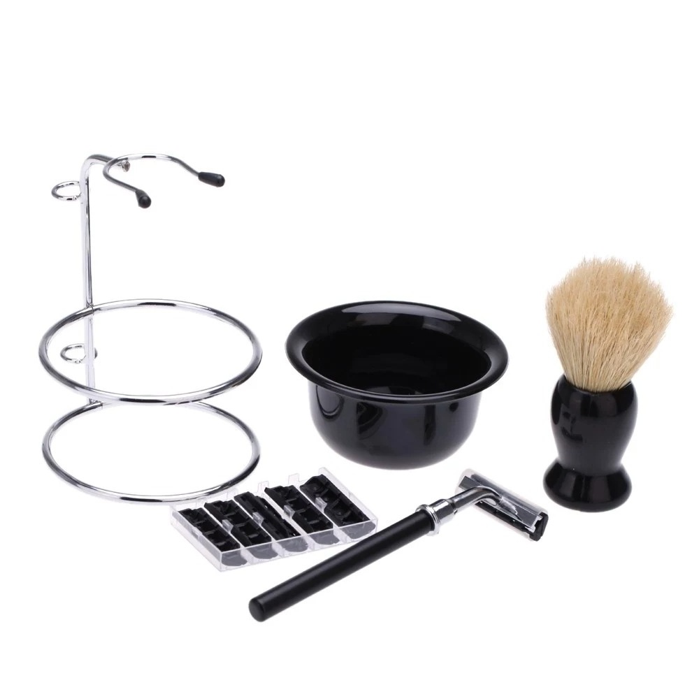 2023 hot sell new design economical style men's shaving razor shaving brush shaving set