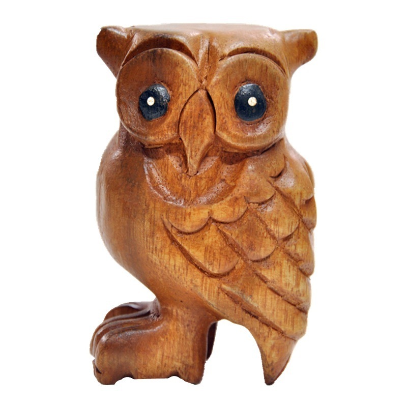 Hot Sale Wooden Owl Musical Owl ornaments Wooden Crafts For Kids