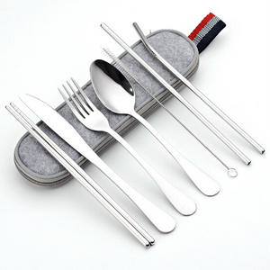 convenient multifunctional dinner set stainless steel cutlery set travel cutlery set