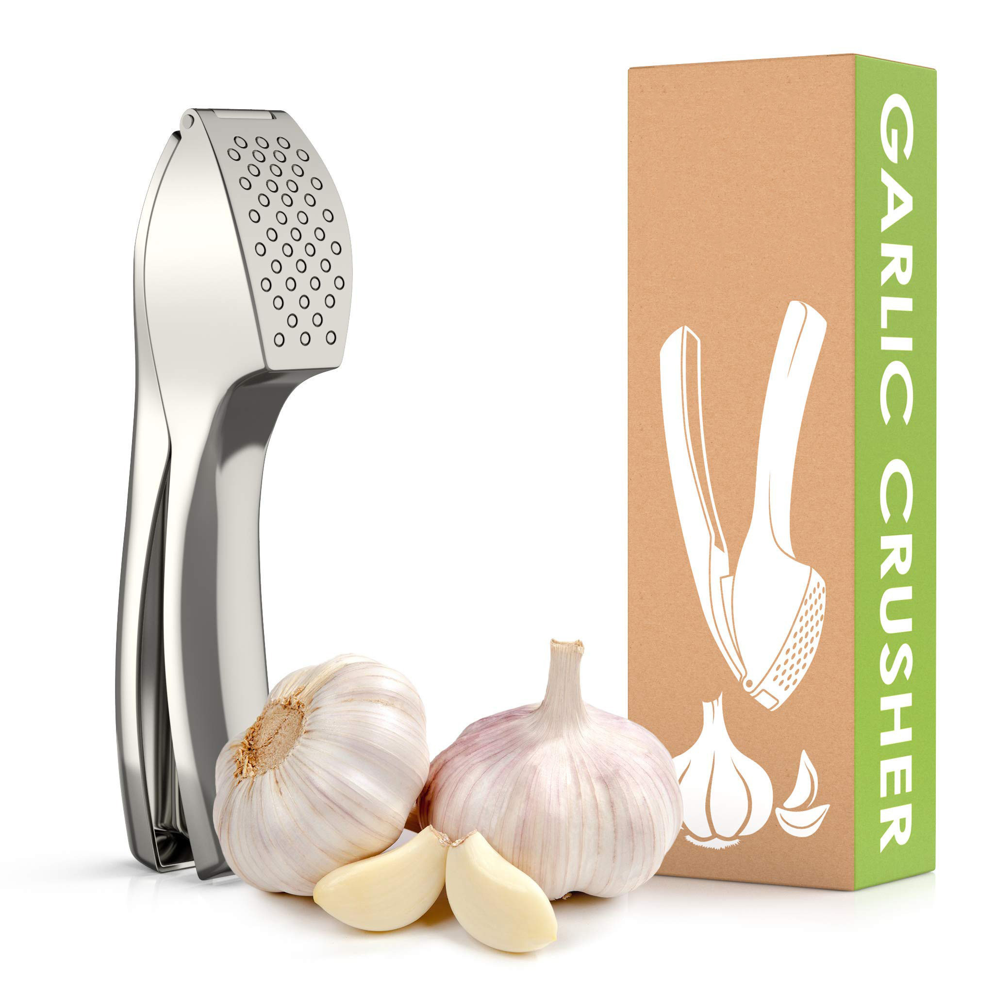 Premium Quality Zinc Alloy Garlic Press Chopper Crusher With Grip Handle Kitchen Gadgets Garlic Chopper Garlic Press