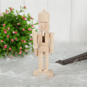 new wooden christmas unpainted nutcracker