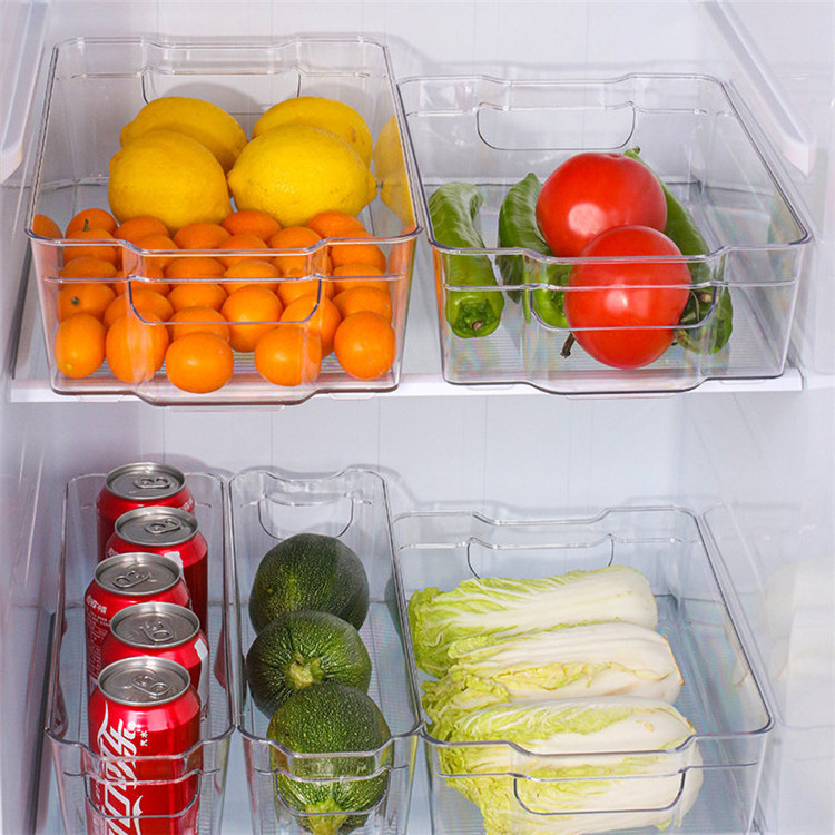 Fridge Storage Transparent PET Kitchen Organizer Storage Box Fridge Organizer