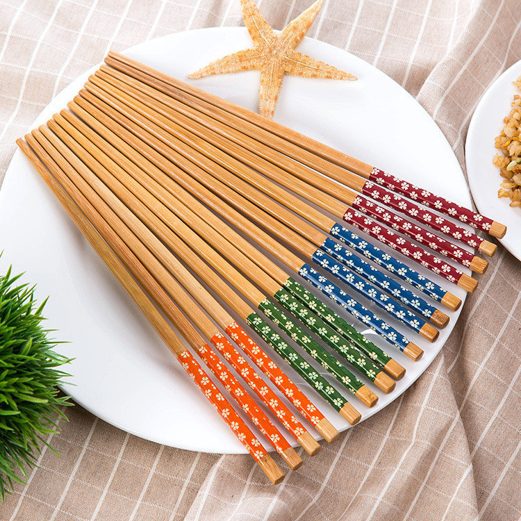 custom logo bamboo cutlery chopsticks reusable chinese chopsticks